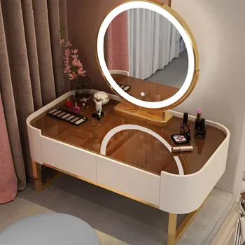 Выдвижной косметический туалетный столик Box Gold для маленькой девочки-парикмахера Туалетный столик Диваны Гостиная Penteadeira Мебель для дома