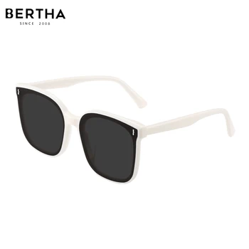 Солнцезащитные очки BERTHA Oversize с поляризованной классической маслостойкой оправой, солнцезащитные очки для женщин с защитой от UV400 Благородных оттенков