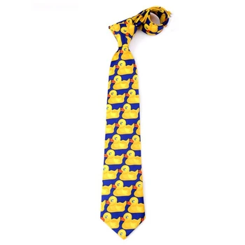 50JB Для мужчин и женщин, галстук с принтом забавной желтой утки, имитация шелка, косплей, деловые вечеринки