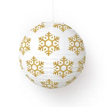 Праздничное украшение фонаря 6шт 30 см Рождественский Санта-Лось, Снеговик, Снежинка, складывающаяся из нетканого материала Своими руками