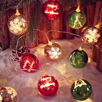 Светодиодное рождественское украшение, батарейный отсек, гирлянда, сетка, Красная звезда, снежинка, Санта-Клаус, красочная лампа, мигающая лампа, гирлянда