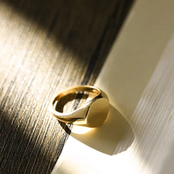 Винтажные Простые Массивные Круглые Глянцевые кольца для женщин, модные золотые кольца на палец в минималистичном стиле, модные ювелирные аксессуары