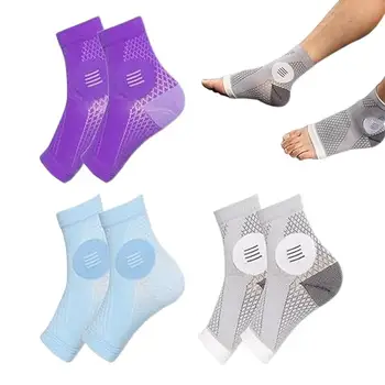Компрессионные носки от невропатии, 3 пары компрессионных носков без пальцев для женщин, дышащие носки для бега, успокаивающие спортивные носки