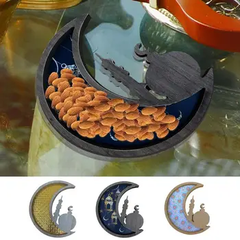 Подставки для еды Moon Temple, сервировочный поднос для фруктов в форме луны, обеденная тарелка Moon Palace Для украшения стола, подарки для вечеринки Карим 2024
