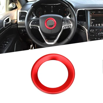 Красный Цвет ABS Крышка Центрального Кольца Рулевого Колеса Накладка Для Jeep Grand Cherokee 2015-2018 2019 2020 Аксессуары Для Укладки Автомобилей