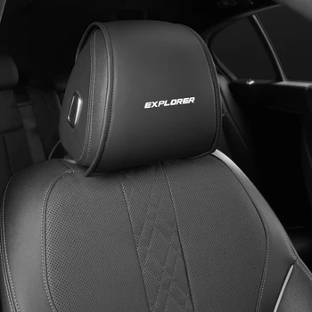 2 шт. Кожаный Защитный чехол для подголовника автокресла, Аксессуары для Ford Explorer Kuga Edge Mondeo Fiesta ST Fusion Mustang Focus