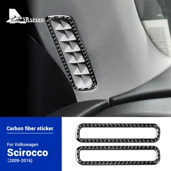 Настоящие Наклейки Из Углеродного Волокна Для Volkswagen Scirocco 2009-2016 Автомобильная Стойка Воздуховыпускная Рамка Отделка Кольцо Рамка Крышка Авто Украшение