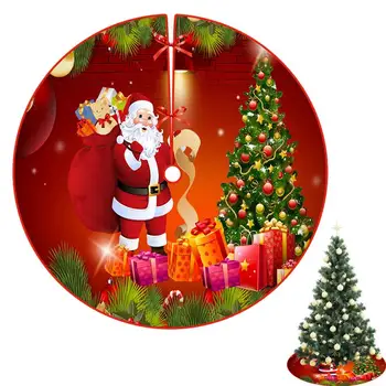 Юбка-елка, рождественские украшения, Мультяшный коврик для рождественской елки толщиной 35 дюймов, Яркая Прекрасная юбка-елка для семейного декора