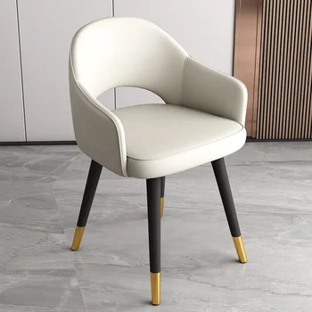 Уникальные металлические обеденные стулья Скандинавского белого цвета, роскошные стулья для гостиной, Эргономичная Современная мебель для кухни Muebles Para El Hogar