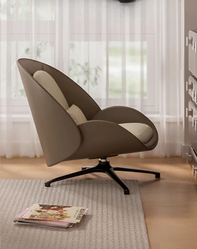 Дизайнерский одноместный диван-кресло, современная простая ткань, ленивый повседневный стиль