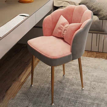 Эргономичные стулья для столовой Velvet Lazy Home Уникальные Стулья для гостиной Металлический туалетный столик Silla Comedor Современная минималистичная мебель