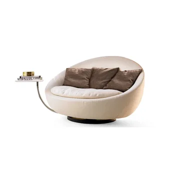 Роскошный минималистский круглый тканевый диван простая современная гостиная спальня балкон вращающееся кресло для отдыха