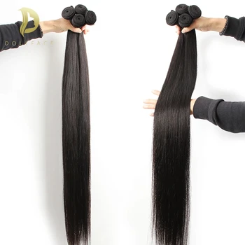 прямые пучки человеческих волос длиной 28 30 40 дюймов бразильские пучки плетения волос remy влажные и волнистые 3-4 пучка человеческих волос для наращивания
