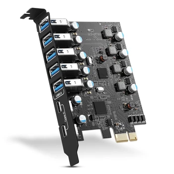 5G Usb Pcie Карта 5-портовый Адаптер расширения PCI-E к USB3.0 Type C для ПК
