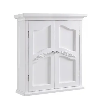 Деревянный настенный шкаф BOUSSAC Home Versailles с 2 полками, белый