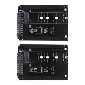 2X Черный Корпус CY B + M Разъем 2 M.2 NGFF (SATA) SSD К 2.5 SATA Адаптеру Для SSD 2230/2242/2260/2280 мм М2