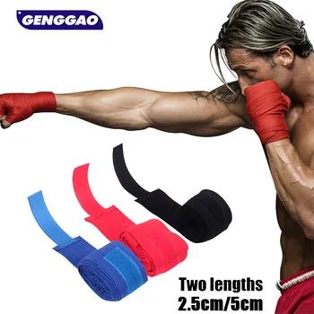 1 пара боксерских обертываний для рук из чистого хлопка разных цветов Отлично подходит для тренировок по боксу, тайскому кикбоксингу Длиной 2,5 М 5 м.