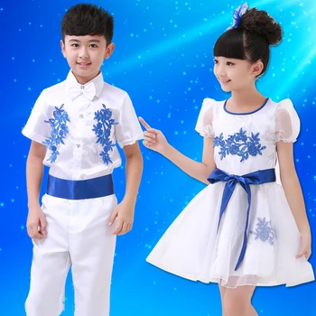 Детский костюм для хора, студенческий костюм для мальчиков и девочек, детский танцевальный костюм, комплект детских костюмов