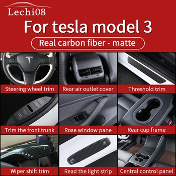 Интерьер из матового углеродного волокна для Tesla model 3 аксессуары/автомобильные аксессуары model 3 tesla three tesla model 3 carbon / аксессуары
