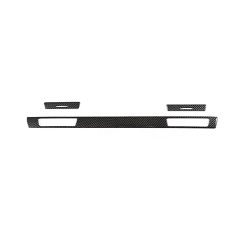 Декоративные планки для подстаканника приборной панели, наклейки для отделки BMW 3 серии E90 2005-2012, автомобильные аксессуары из углеродного волокна ABS