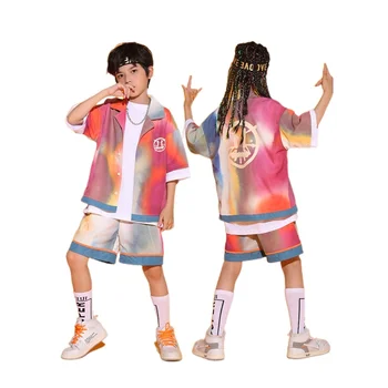 Детский модный комплект для уличных танцев для Мальчиков и Девочек, Хип-хоп, Красивые Девочки, Джазовый Танец, Детское Хип-Хоп Представление
