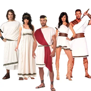 Комплект для пары; костюм Греческой богини для косплея на Хэллоуин; арабское платье для женщин; средневековый костюм Римского солдата; маскарадный костюм для вечеринки.