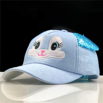 2019 Новые шапки-ушанки с блестками, детская бейсболка Snapback с ушками, забавные шапки, весна-лето, шляпы для мальчиков в стиле хип-хоп, кепки
