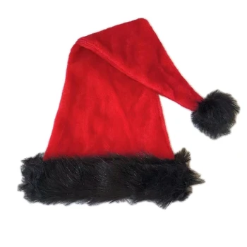 Рождественская красная плюшевая шляпа 50JB, шапки Санта-Клауса на зиму, Рождественская шляпа, аксессуары для вечеринок