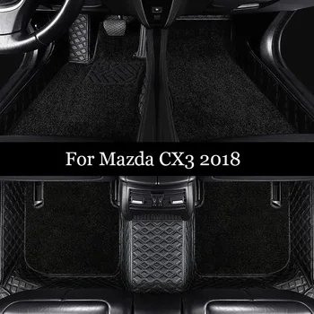 100% Подходящий Изготовленный На Заказ Кожаный Автомобильный Коврик Для Mazda CX3 2018 Ковры, Коврики, Накладки Для Ног, Аксессуары