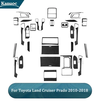Для Toyota Land Cruiser Prado 2010-2018 Черные наклейки из углеродного волокна, рамка, отделка, декоративные аксессуары для салона автомобиля