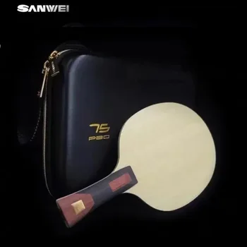 SANWEI Original SUPER 75 PBO Carbon Лезвие для настольного тенниса с чехлом для ракетки премиум-класса Golden 75 PRO GOLD Лопатка для пинг-понга