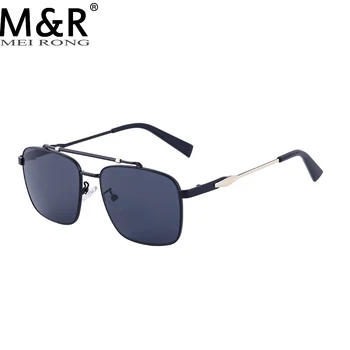 2023 Модные новые мужские квадратные солнцезащитные очки в ретро-градиентной металлической оправе для очков для вождения на открытом воздухе Солнцезащитные очки Gafas UV400