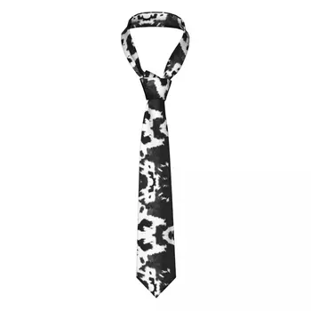 Классические современные галстуки из воловьей искусственной кожи, мужские Деловые галстуки с шелковой меховой текстурой на заказ